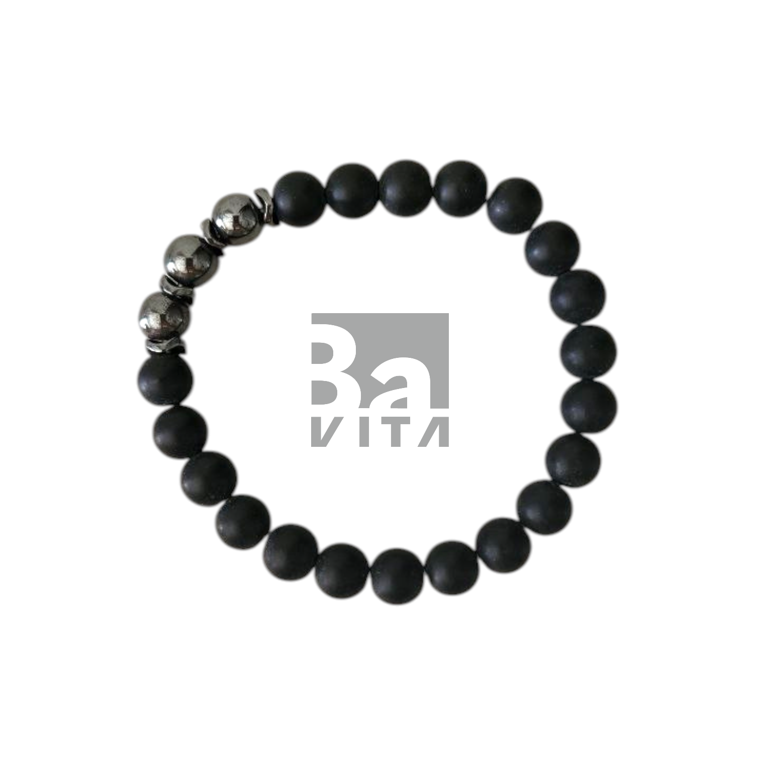 Doğal Taş Bileklik T3 Obsidyen 22 cm 8mm