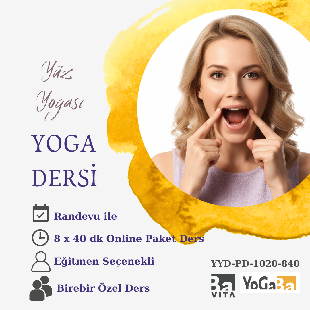 Yüz Yoga Dersi (Birebir ders) 8x40dk Online Paket Ders