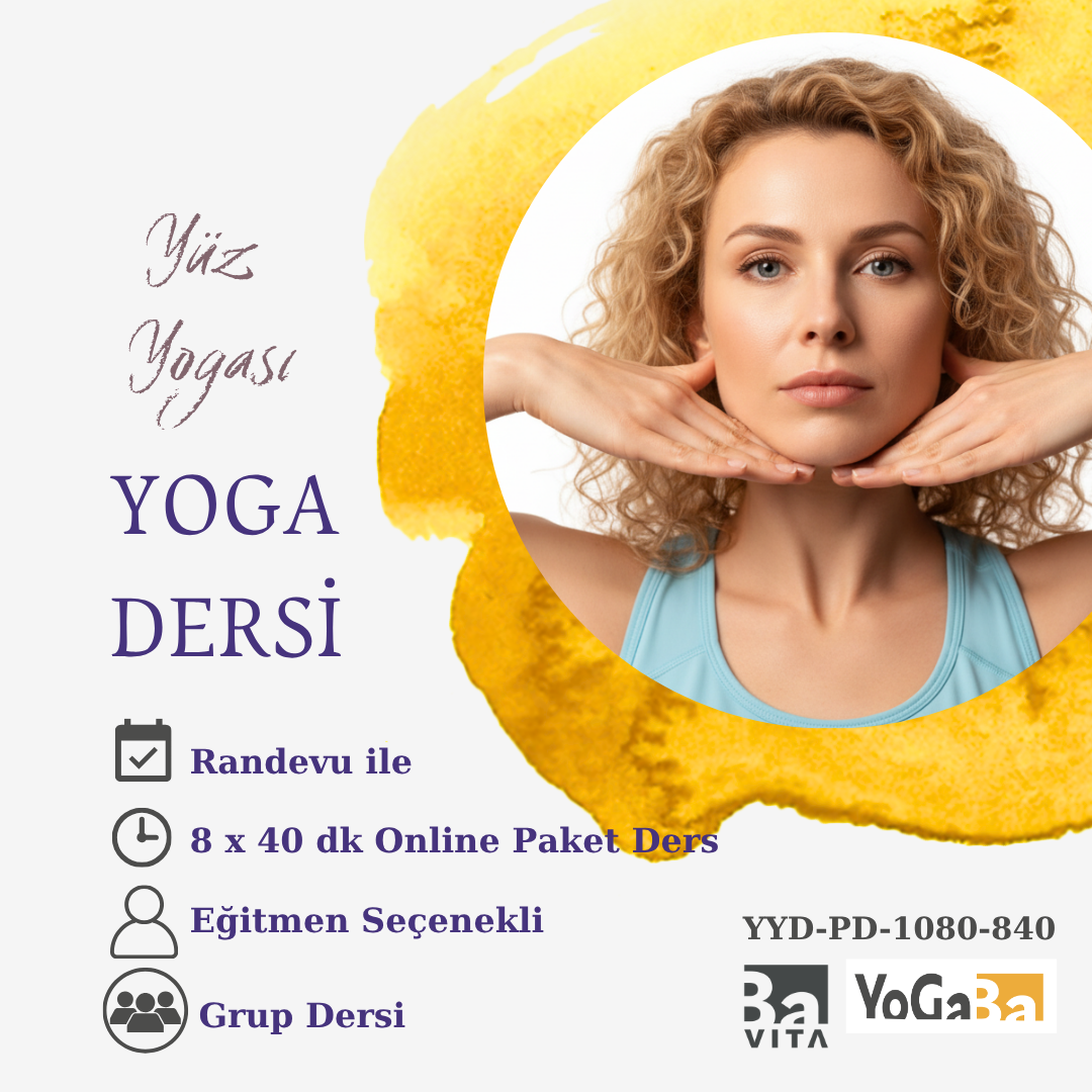 Yüz Yoga Dersi (Grup dersi) 8x40dk Online Paket Ders