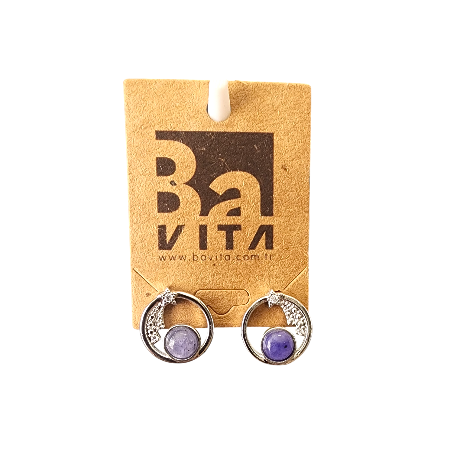 Doğal Taş Kalsedon Taşlı Küpe