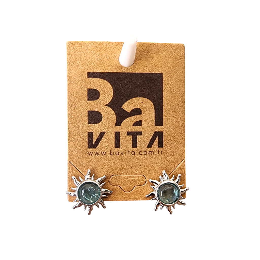 Doğal Taş Florit Taşlı Küpe