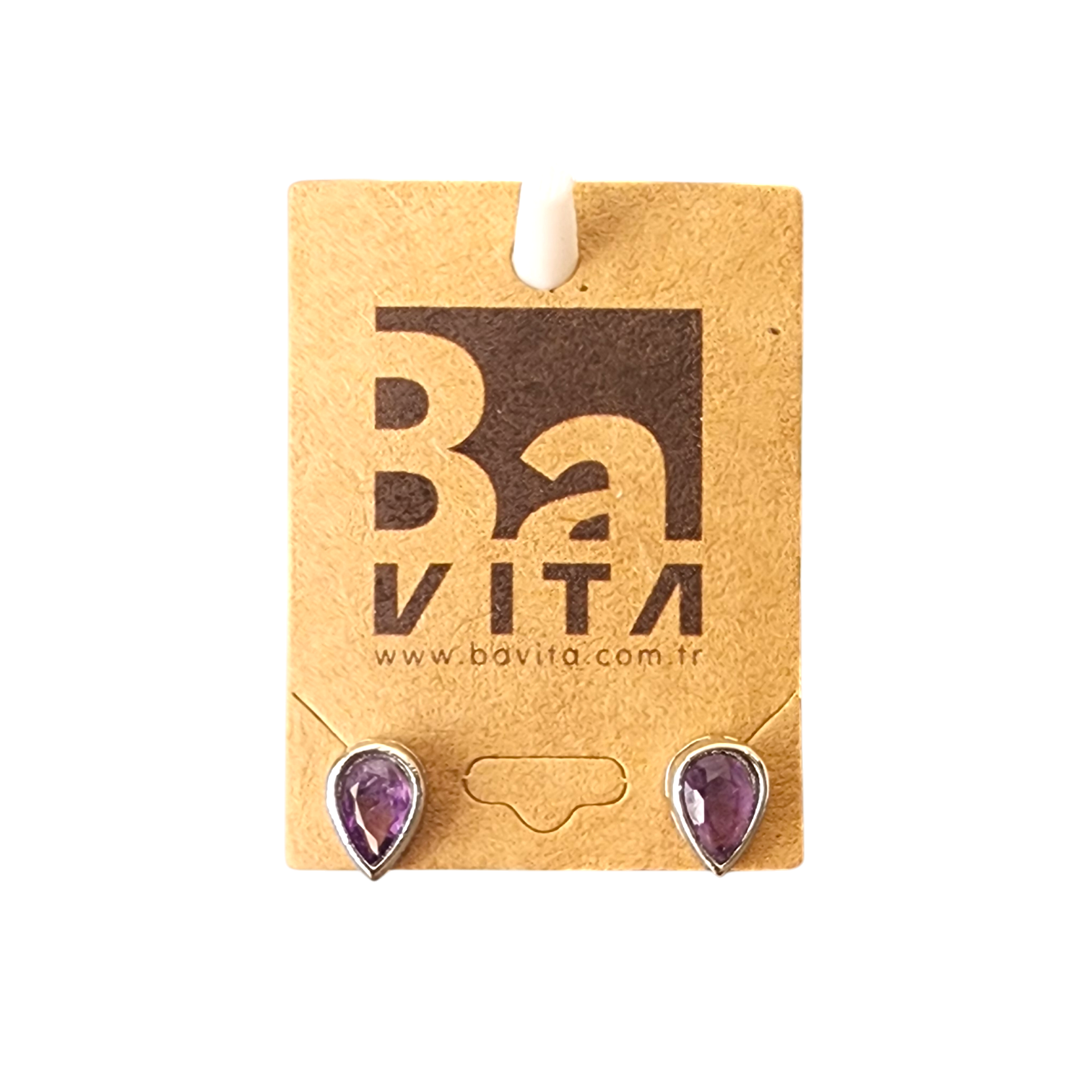 Doğal Taş Ametist Taşlı Küpe T1