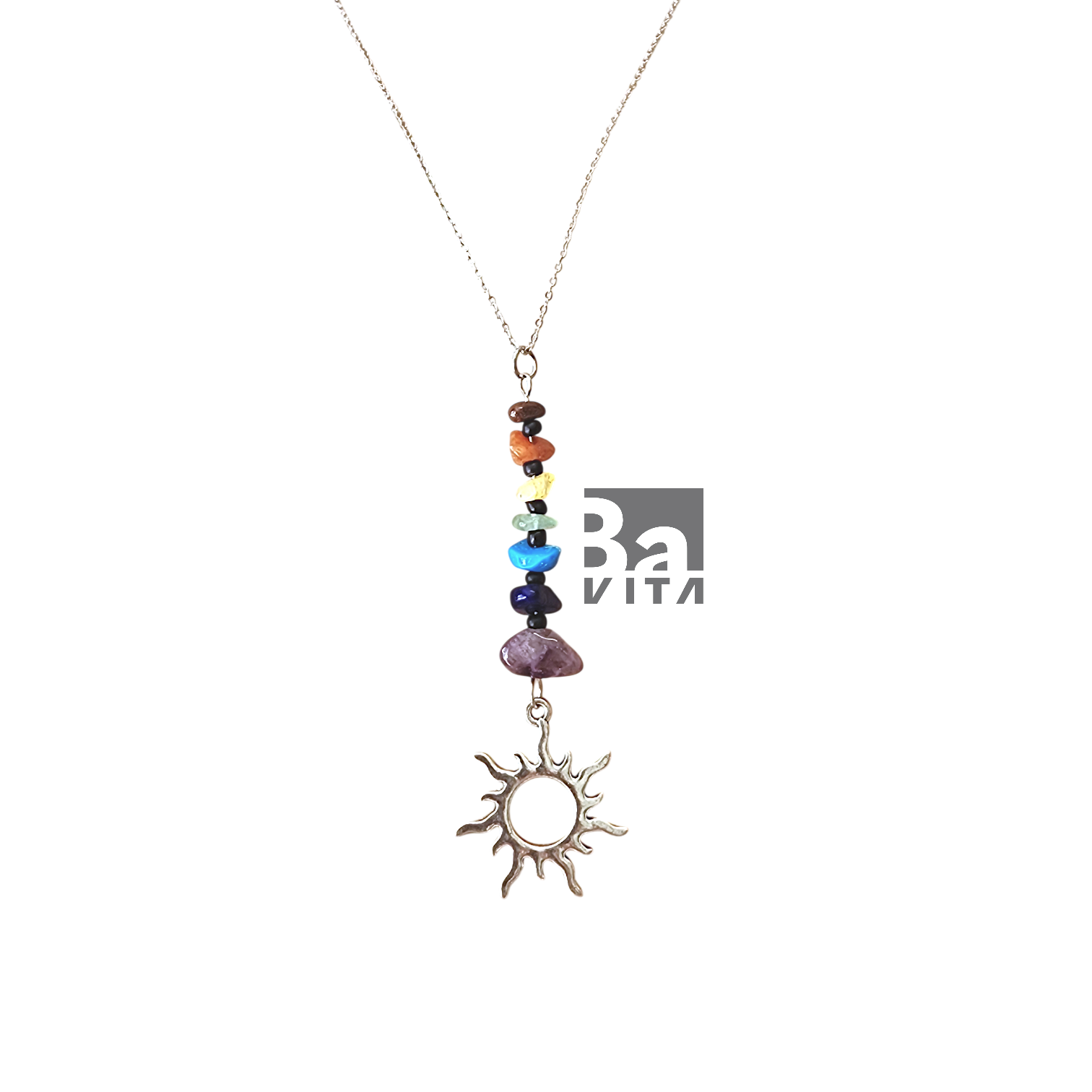 Doğal Taşlı Çakra Kolye