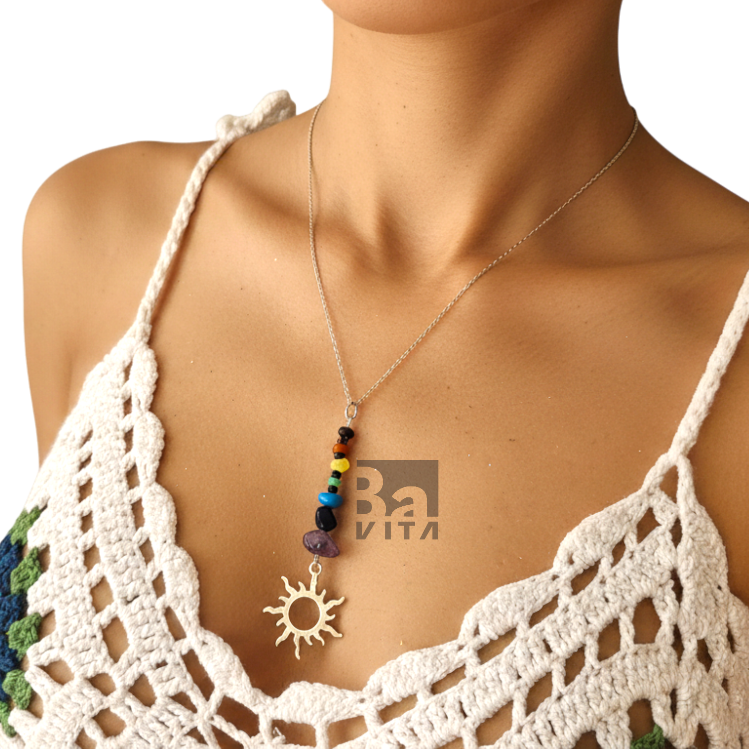 Doğal Taşlı Çakra Kolye