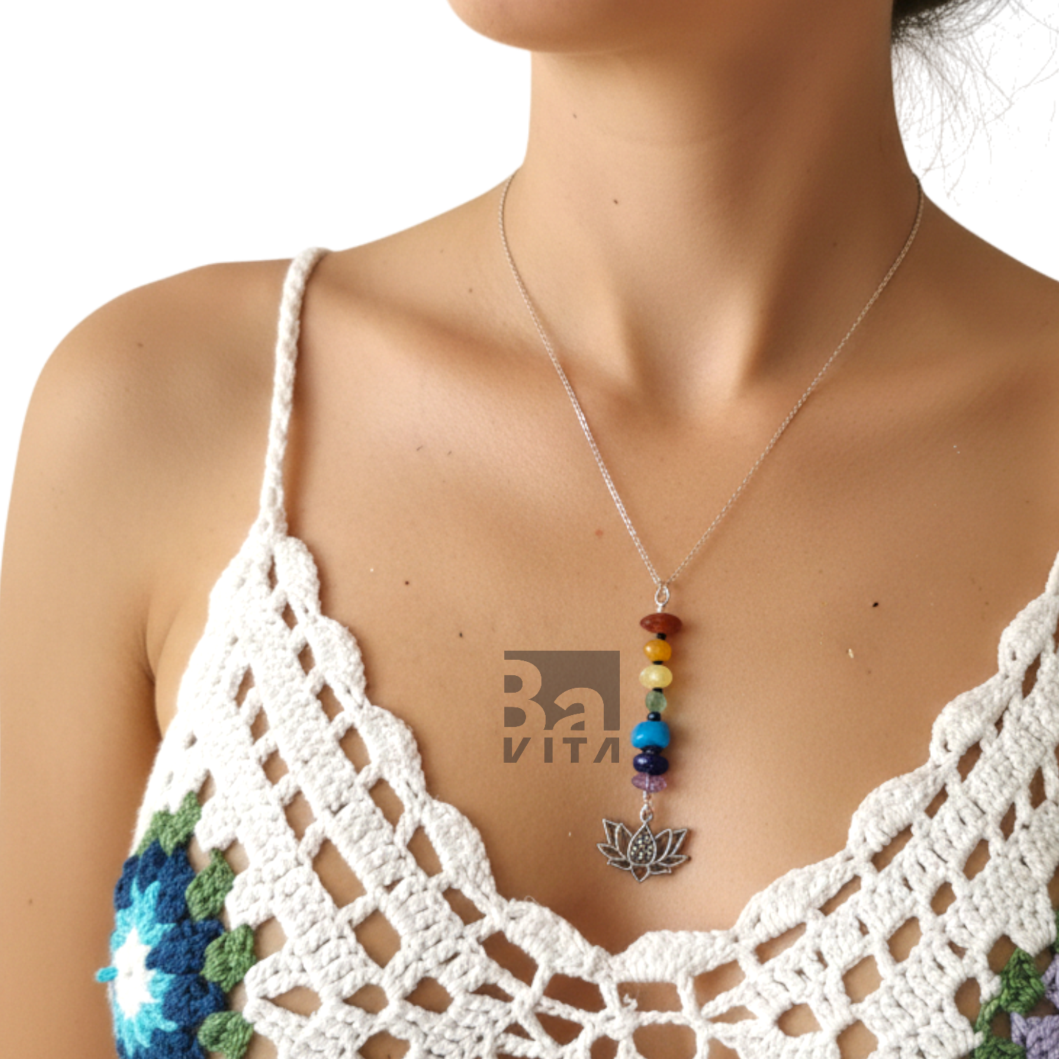 Doğal Taşlı Çakra Kolye