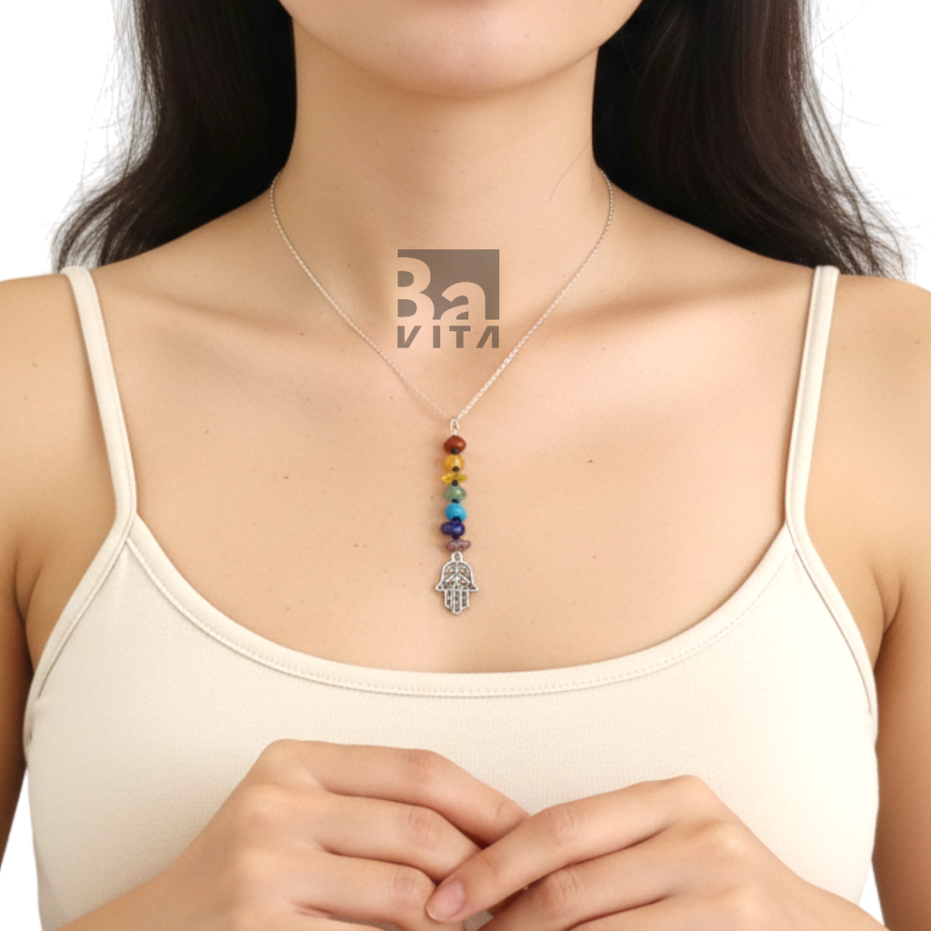 Doğal Taşlı Çakra Kolye