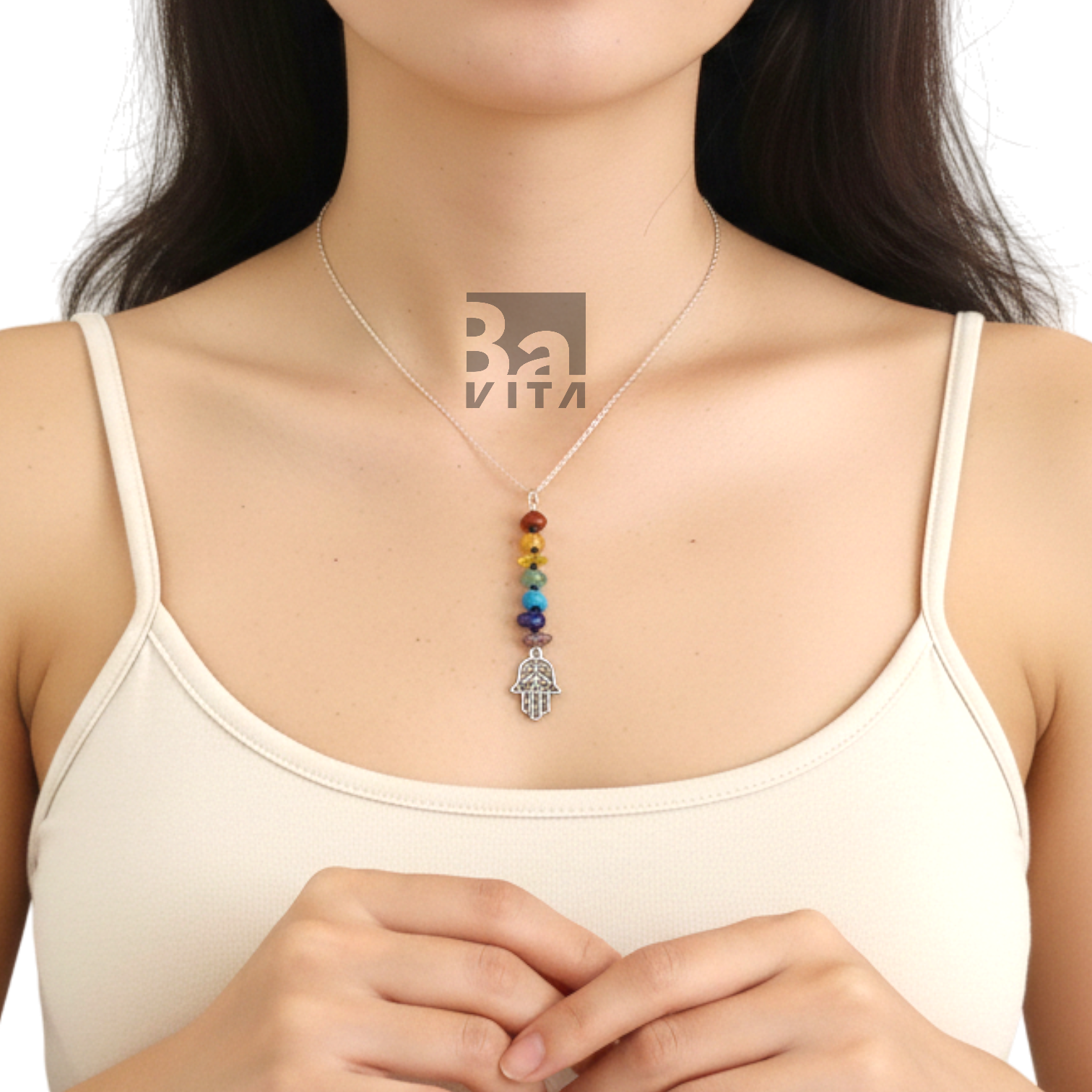 Doğal Taşlı Çakra Kolye