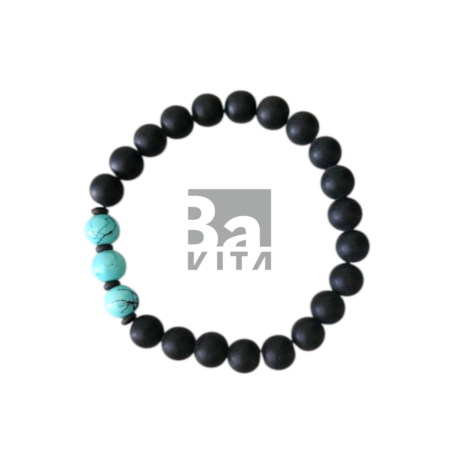 Doğal Taş Bileklik T3 Obsidyen 22 cm 8mm