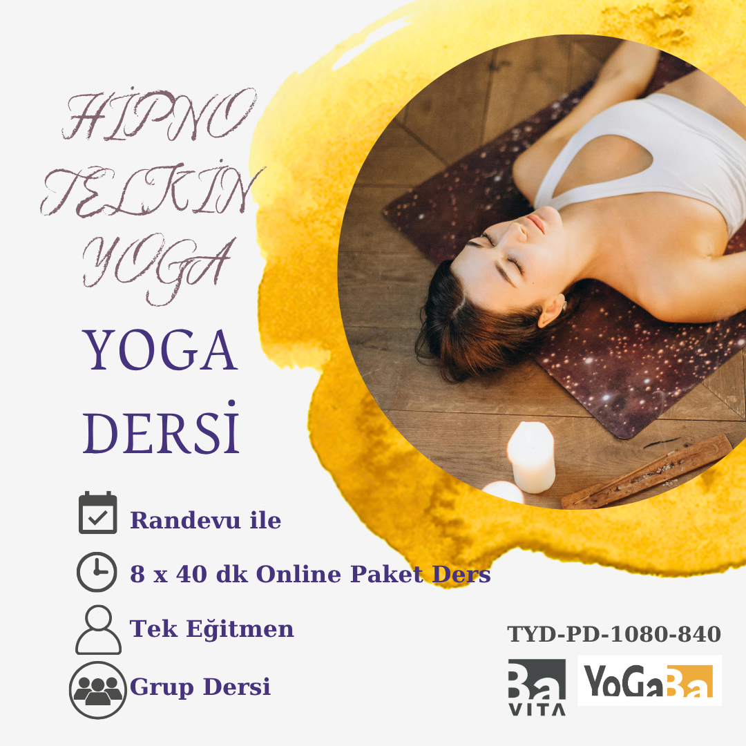 Hipno Telkin Yoga Dersi (Grup dersi) 8x40dk Online Paket Ders