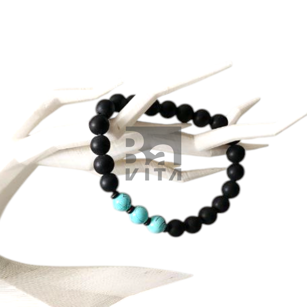 Doğal Taş Bileklik T3 Obsidyen 22 cm 8mm