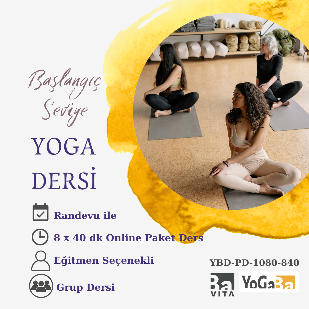 Yoga Dersi (Başlangıç Seviye-Grup dersi) 8x40dk Online Paket Ders