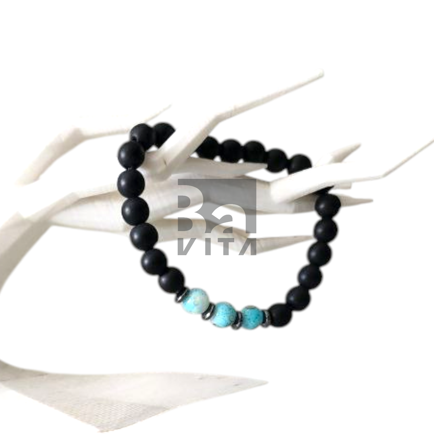 Doğal Taş Bileklik T3 Obsidyen 22 cm 8mm