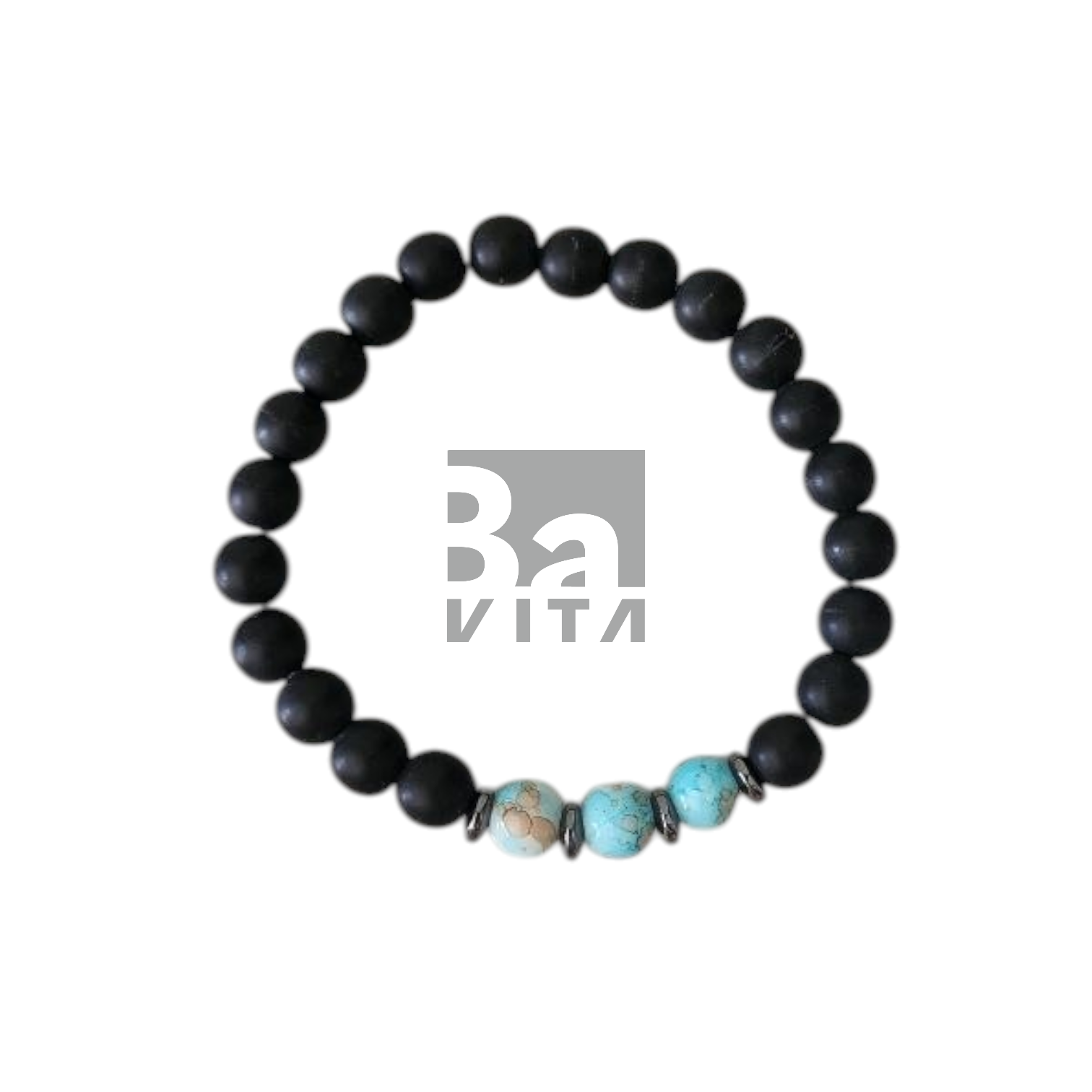 Doğal Taş Bileklik T3 Obsidyen 22 cm 8mm