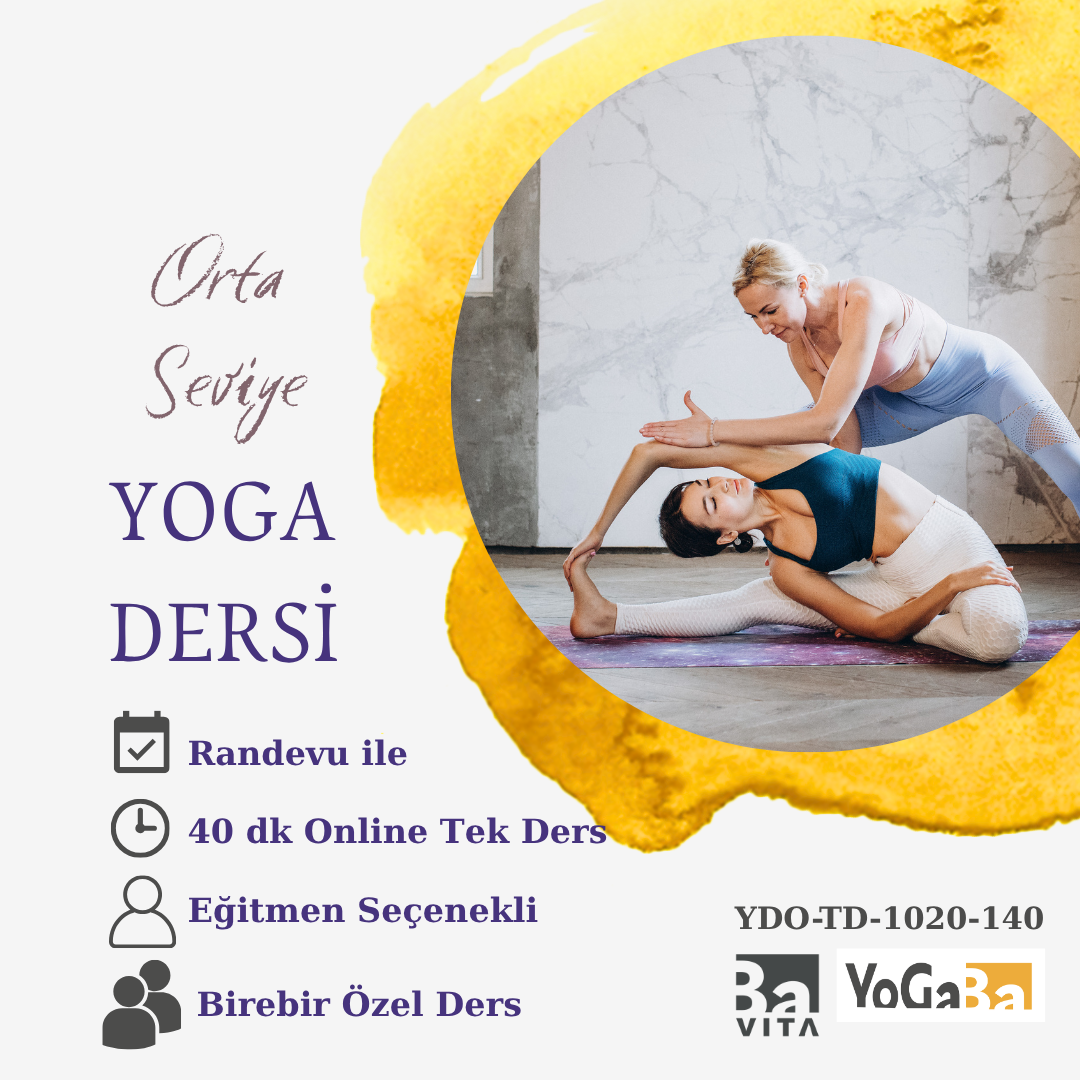 Yoga Dersi (Orta-İleri Seviye-Birebir ders) 40dk Online Tek Ders
