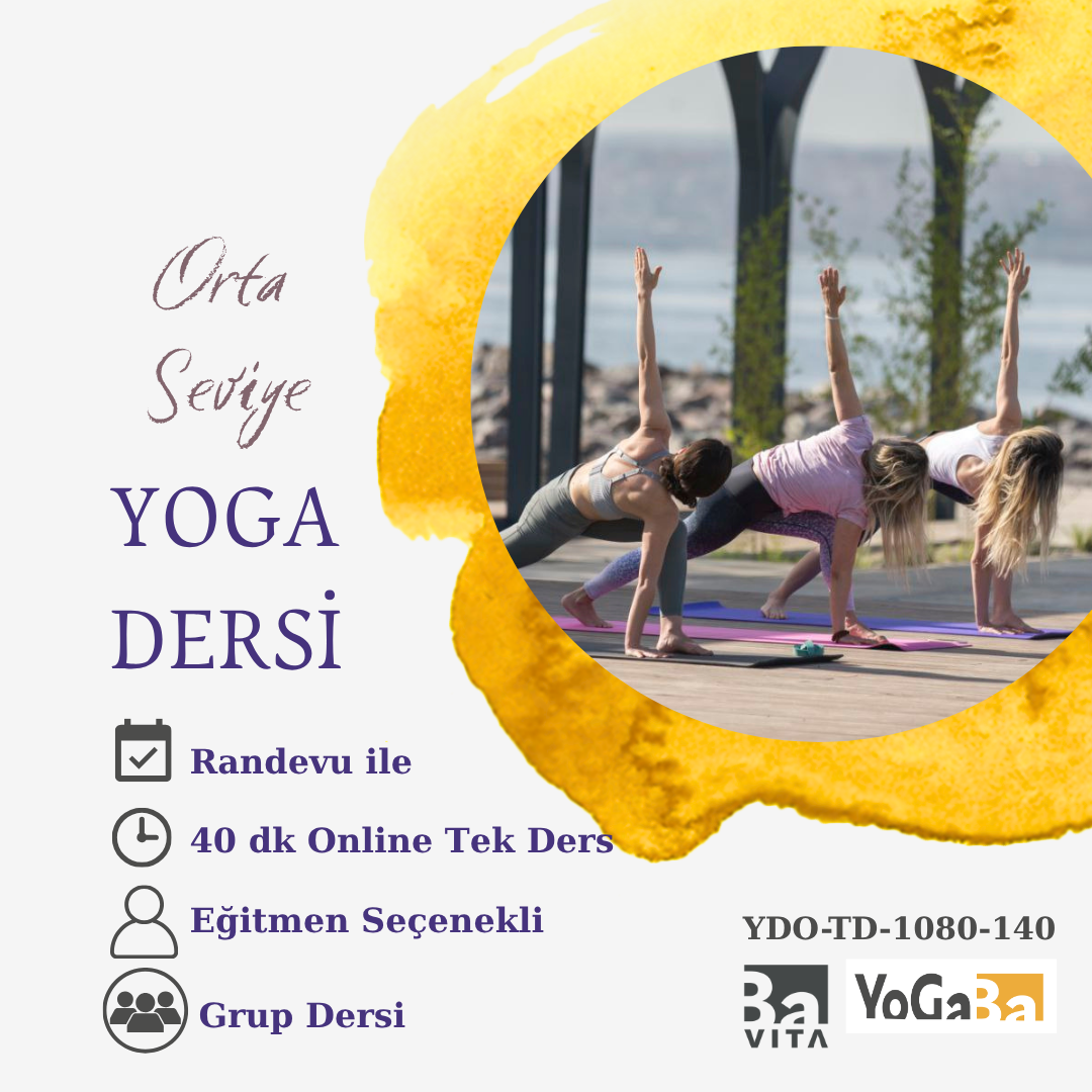 Yoga Dersi (Orta-İleri Seviye-Grup dersi) 40dk Online Tek Ders