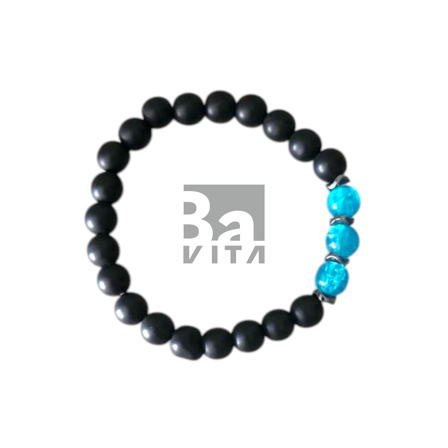 Doğal Taş Bileklik T3 Obsidyen 22 cm 8mm