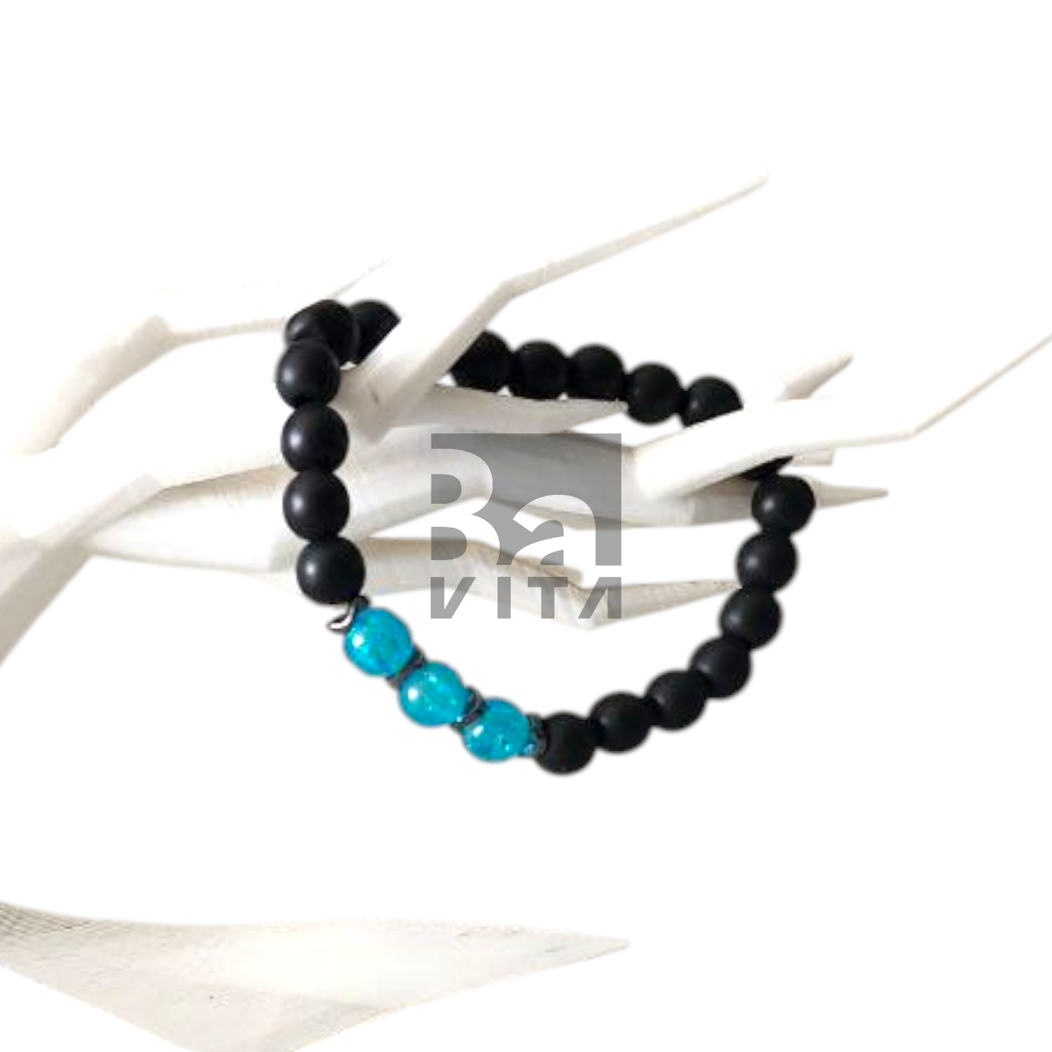 Doğal Taş Bileklik T3 Obsidyen 22 cm 8mm