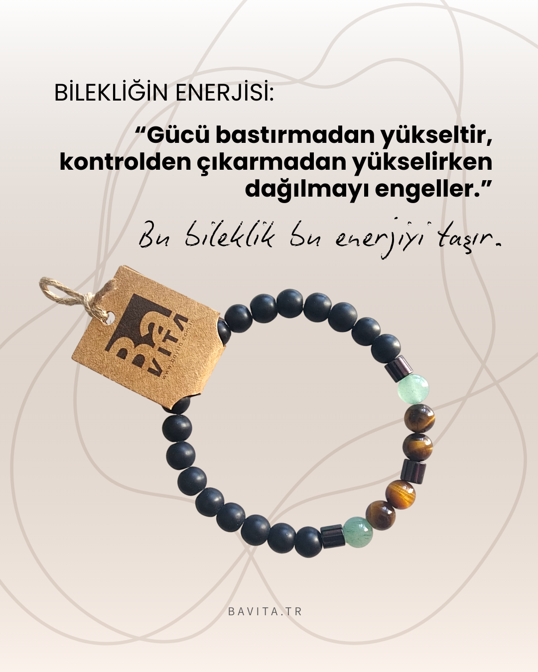 İsme ve Doğum Tarihine Özel Doğal Taş Bileklik