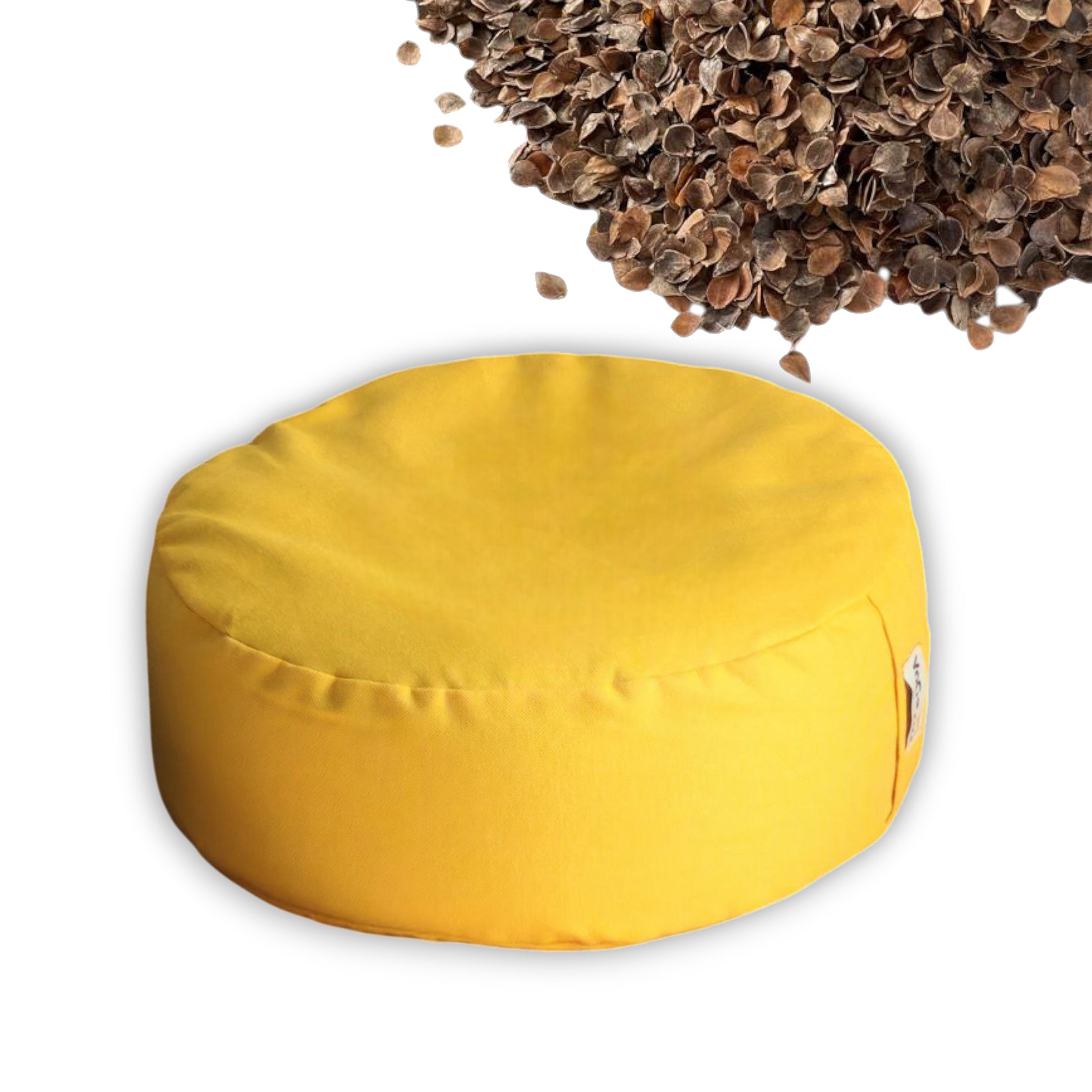 Yoga Meditasyon Minderi-T1 Karabuğday Dolgulu Sarı 35cm