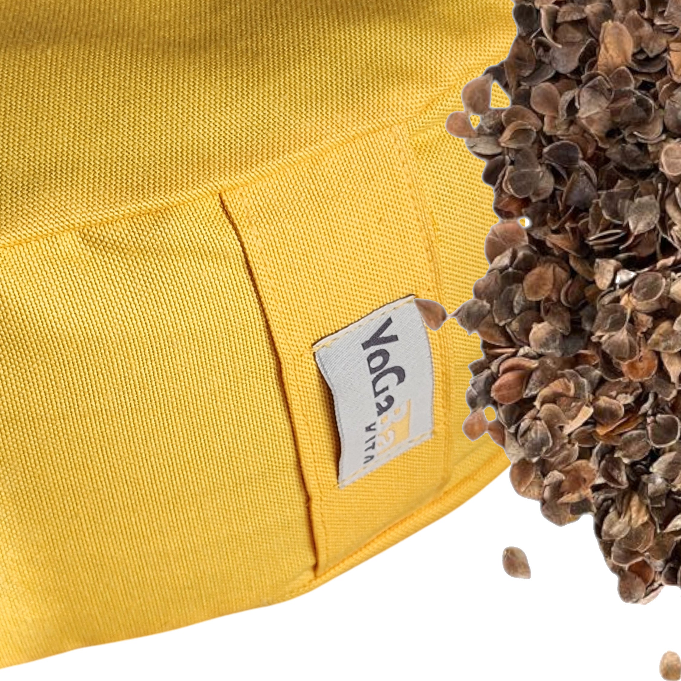 Yoga Meditasyon Minderi-T1 Karabuğday Dolgulu Sarı 35cm