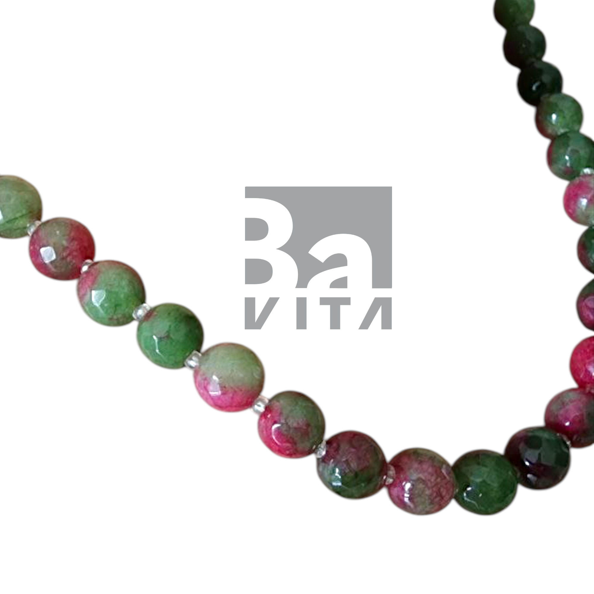 Doğal Taş Kolye-T9 Ruby Anyolit Faset Kesim 45 cm