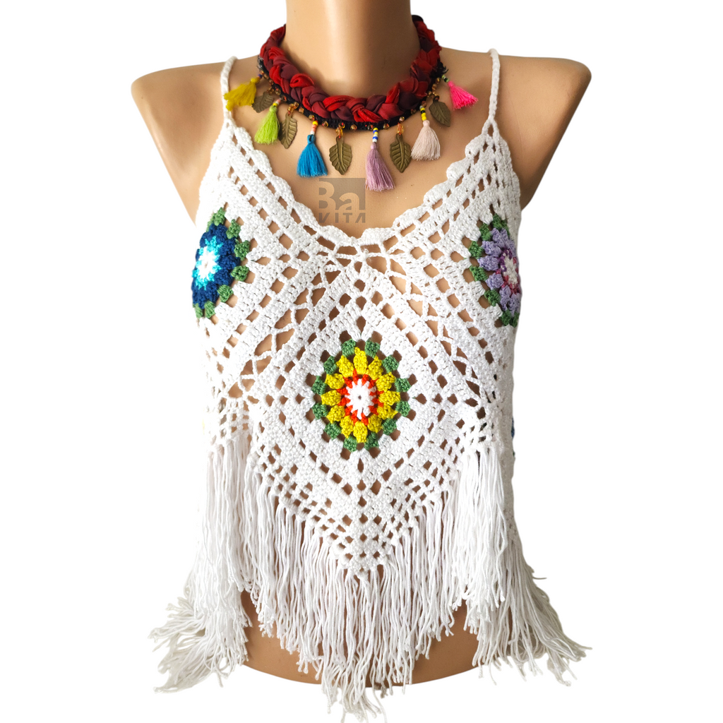 Örgü Kumaş Kolye -T1 Kırmızı 45cm