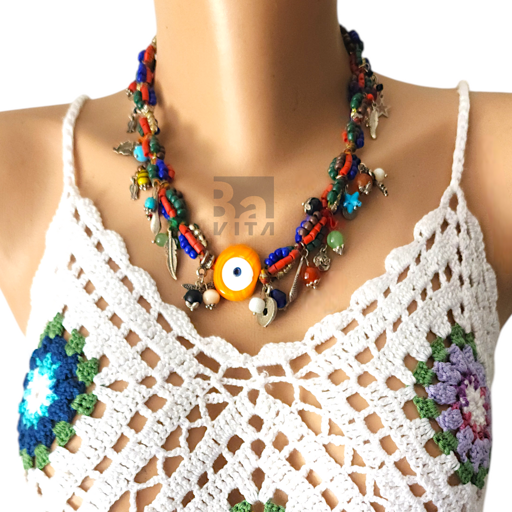 Karışık Model Kolye-T1 Renkli 50 cm