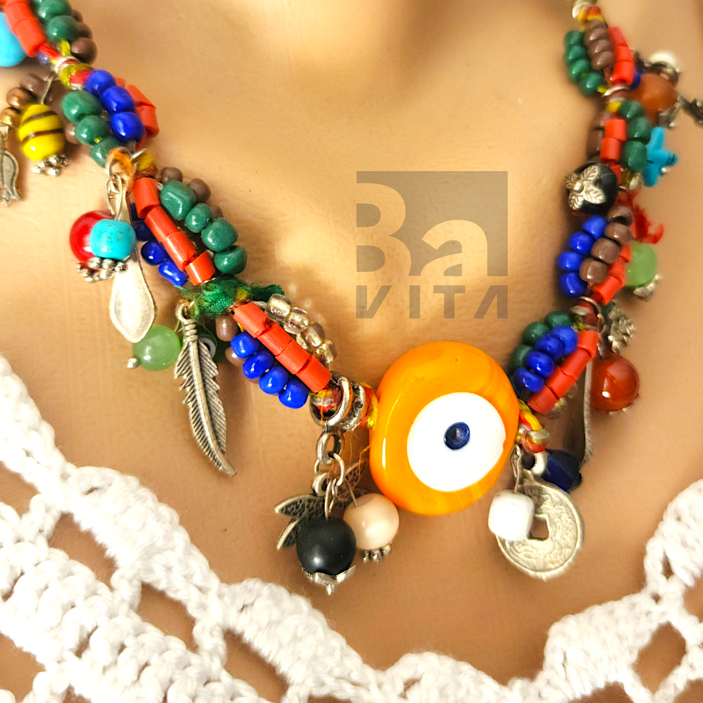 Karışık Model Kolye-T1 Renkli 50 cm