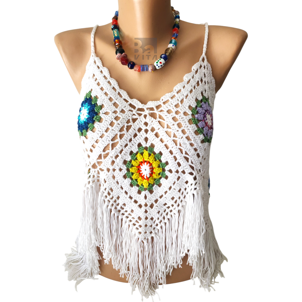 Cam Boncuk Kolye-T2 Renkli 45 cm