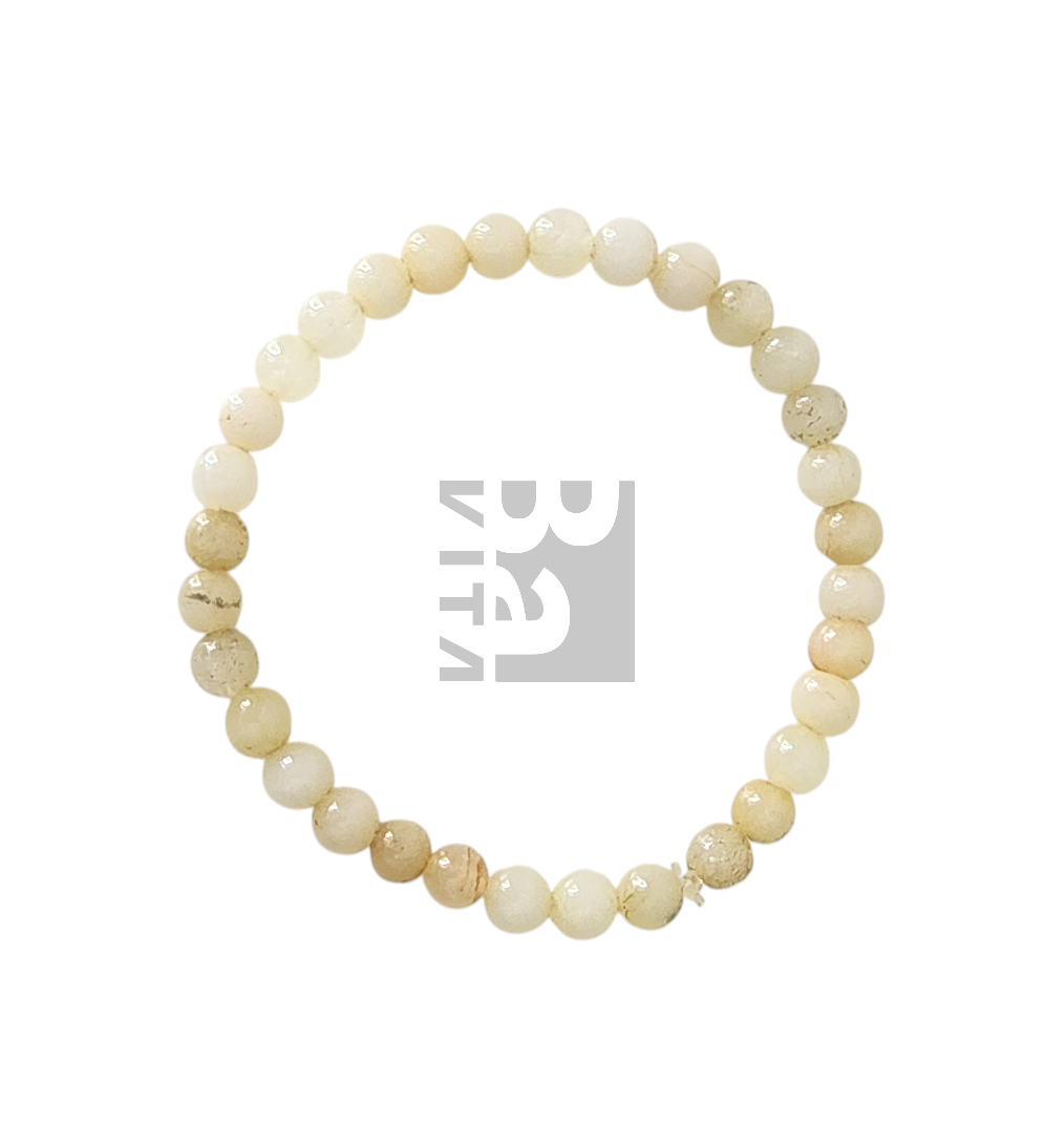 Doğal Taş Bileklik-T6 Kalsit Sarı 22 cm 6mm