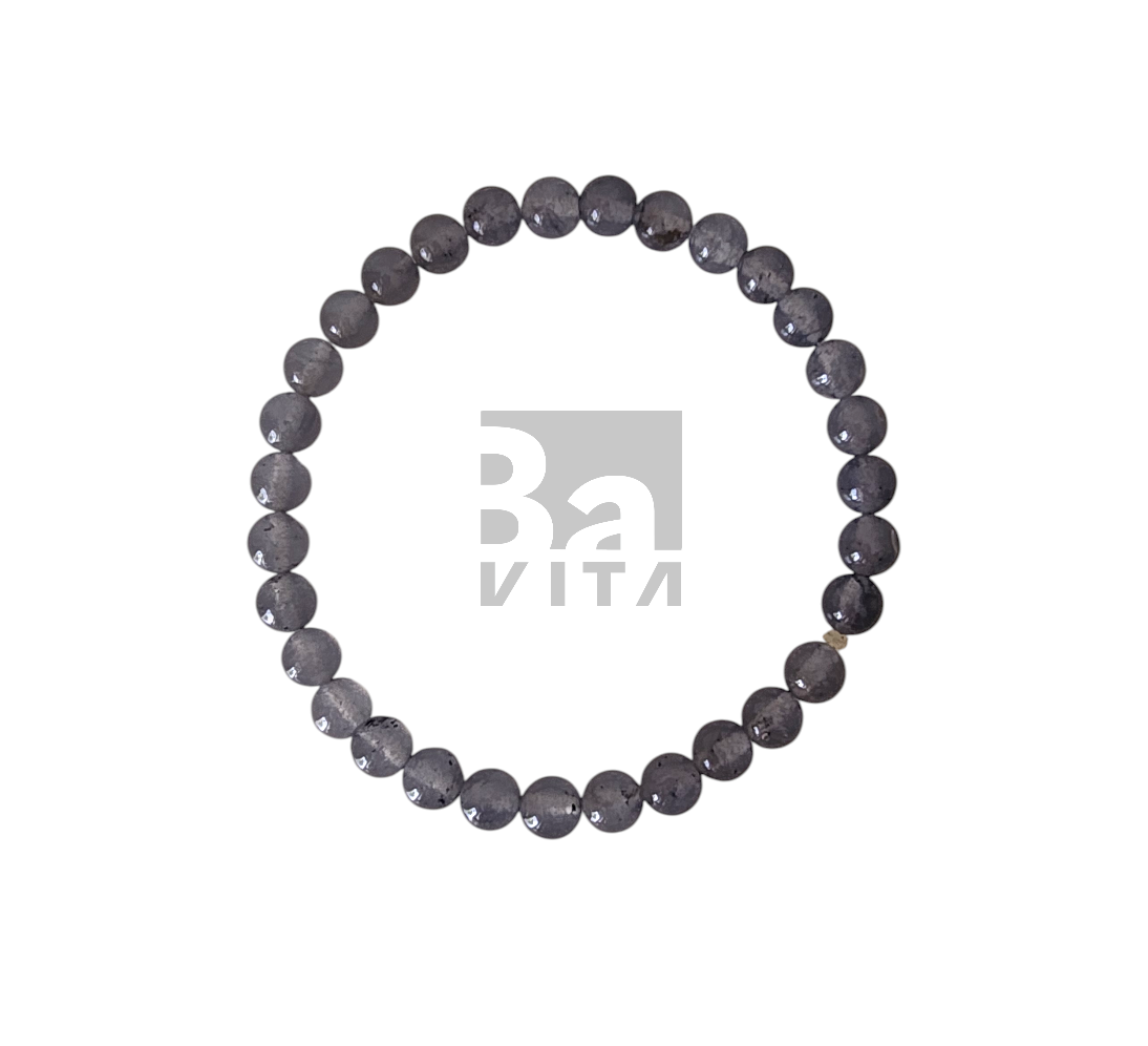 Doğal Taş Bileklik-T6 Kuvars Gri 22 cm 6mm