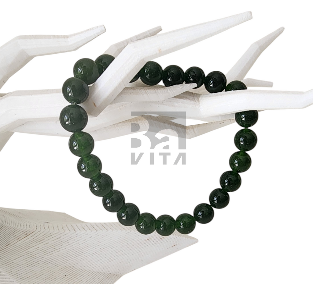 Doğal Taş Bileklik-T8 Yeşim Taşı 22 cm 8mm