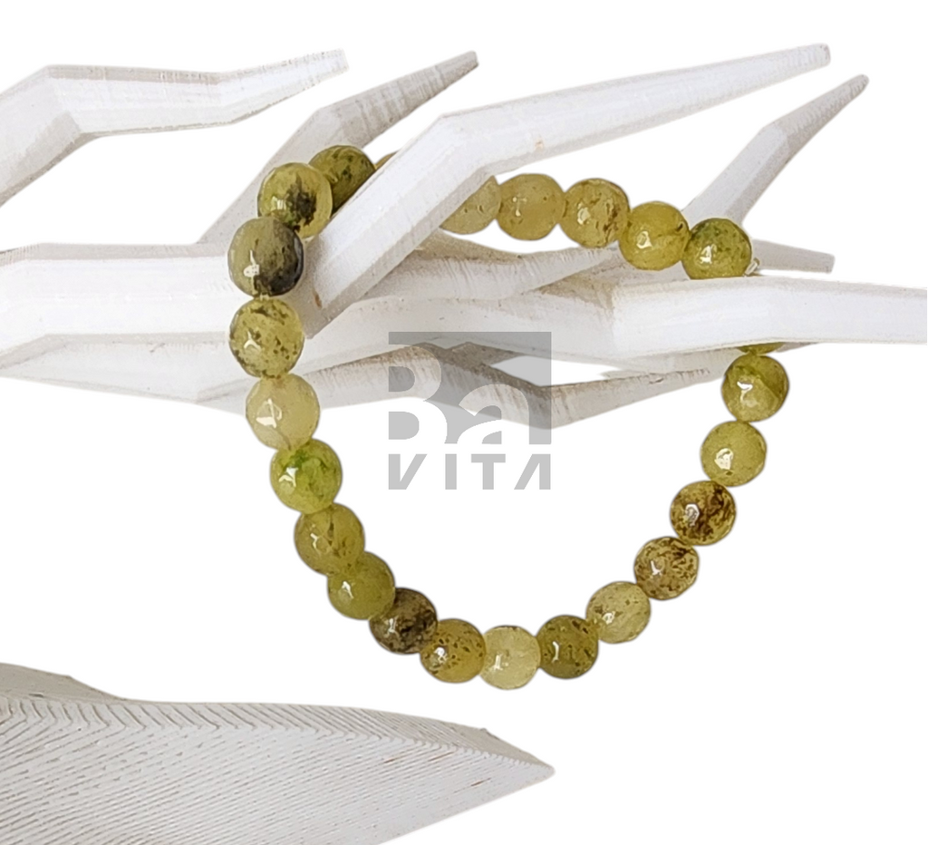 Doğal Taş Bileklik-T9 Zebercet Taşı Faset Kesim 22 cm 8mm