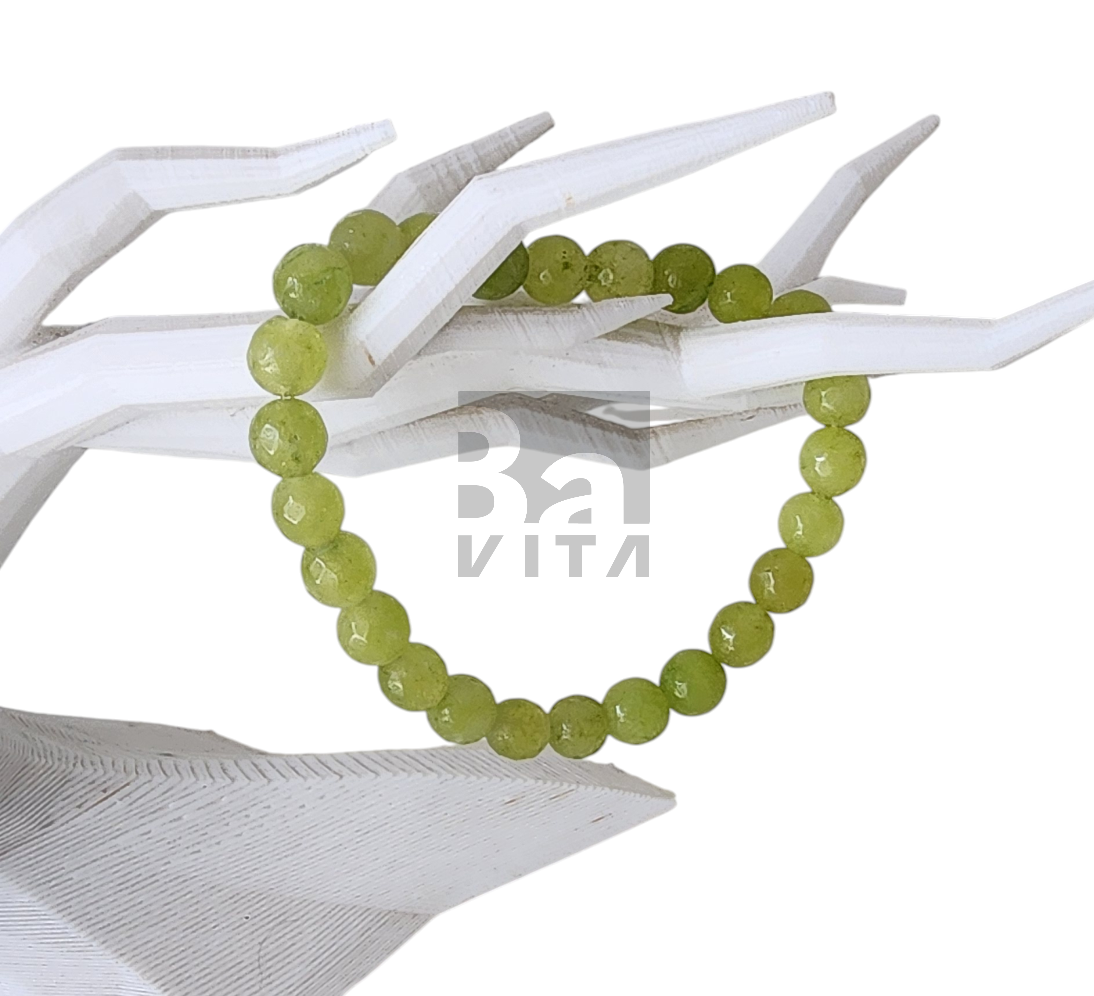 Doğal Taş Bileklik-T9 Yeşil Aventurin Faset Kesim 22 cm 8mm