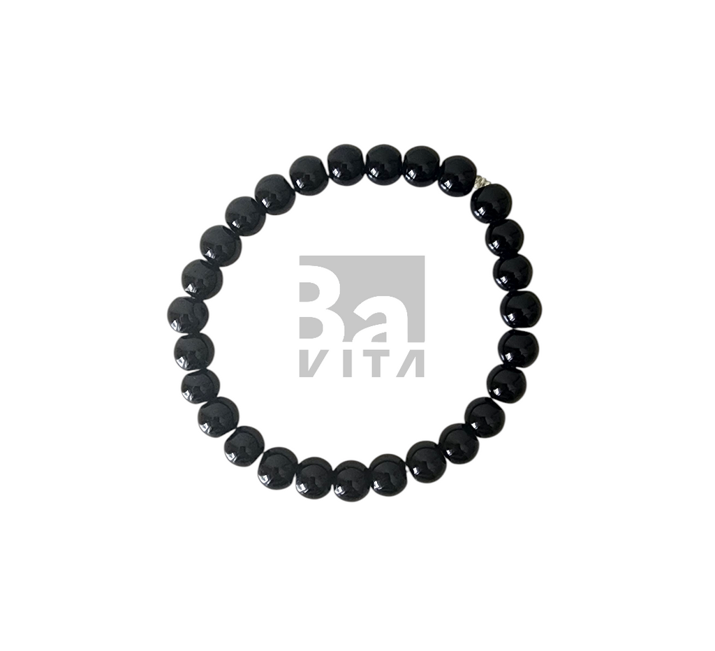 Doğal Taş Bileklik-T8 Obsidyen  22 cm 8mm