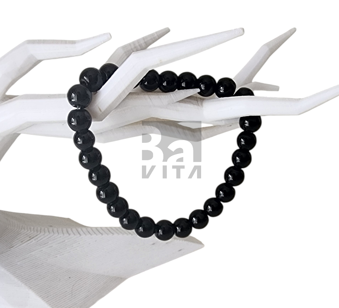 Doğal Taş Bileklik-T8 Obsidyen  22 cm 8mm