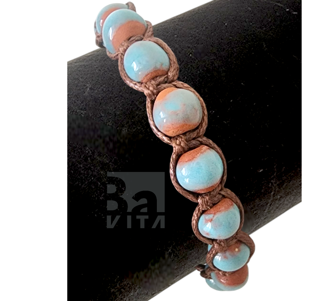 Makrome Seramik Bileklik- T1 Renkli 8mm