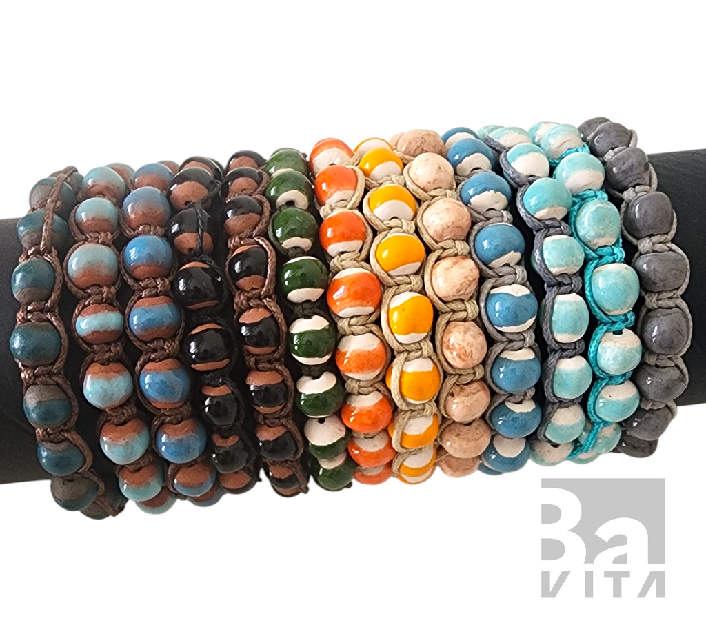 Makrome Seramik Bileklik- T1 Renkli 8mm